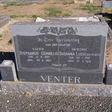 VENTER Stephanus Cornelis 1907-1967 &amp; Susanna Lucia DU PLOOY 1905-1975