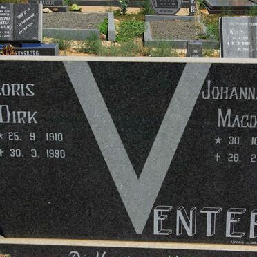 VENTER Floris Dirk 1910-1990 &amp; Johanna Fransina Magdalena 1911-1994