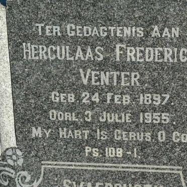 VENTER Herculaas Frederick 1897-1955