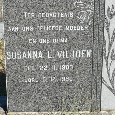 VILJOEN Susanna L. 1903-1990