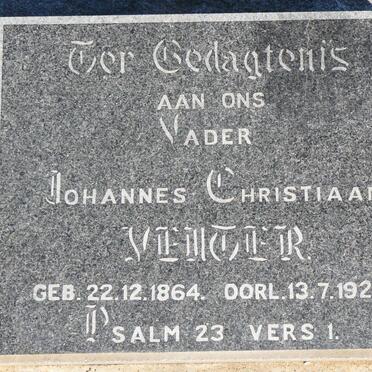 VENTER Johannes Christiaan 1864-1924