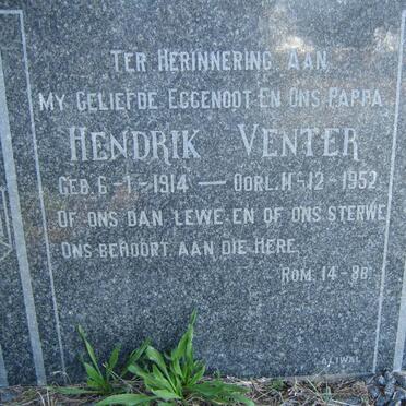 VENTER Hendrik 1914-1952