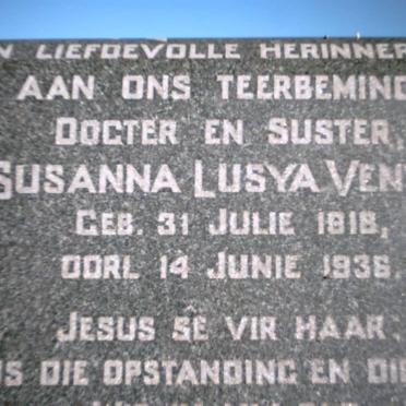 VENTER Susanna Lusya 1918-1936