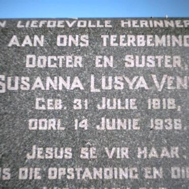 VENTER Susanna Lusya 1918-1936