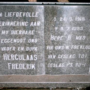 VENTER Herculaas Frederik 1918-1983 