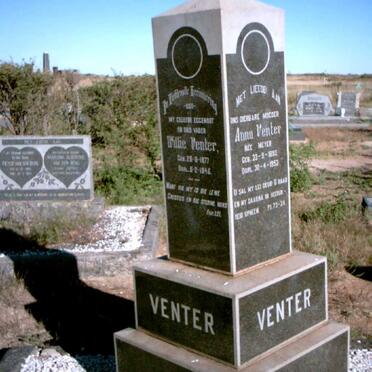 VENTER Willie 1877-1945 &amp; Anna MEYER 1892-1952