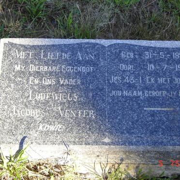 VENTER Lodewicus Jacobus 1889-1948