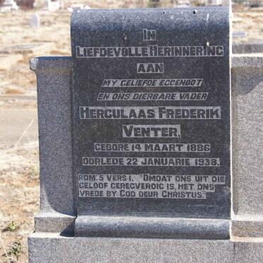 VENTER Herculaas Frederik 1886-1938