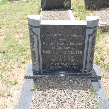 VENTER Andries P.G. 1909-1954