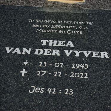 VYVER Thea, van der 1943-2011