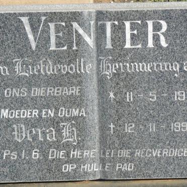 VENTER Vera H. 1901-1996