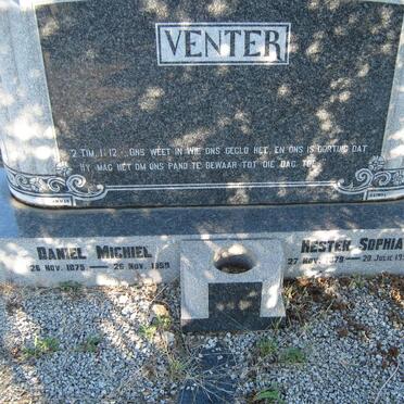 VENTER Daniel Michiel 1875-1950 &amp; Hester Sophia 1879-1958