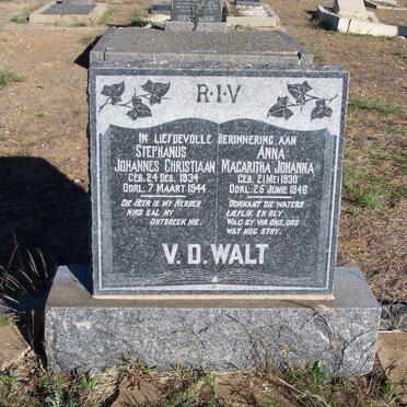 WALT Stephanus Johannes Christiaan, v.d. :: V.D. WALT Anna Magaritha Johanna 1930-1946