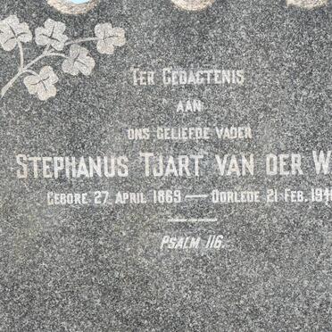 WALT Stephanus Tjart, van der 1869-1940
