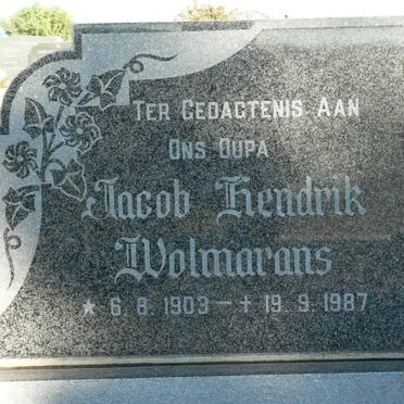 WOLMARANS Jacob Hendrik 1903-1987 &amp; Hester A.J. ACKERMAN 1908-1977