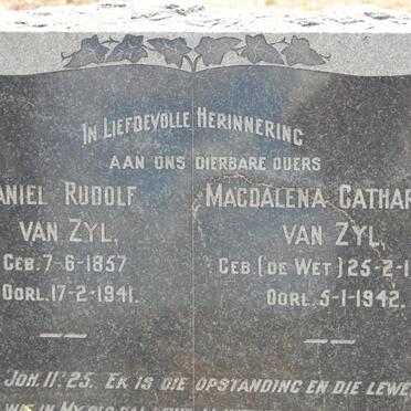 ZYL Daniel Rudolf, van 1857-1941 &amp; Magdalena Catharina DE WET 1862-1942