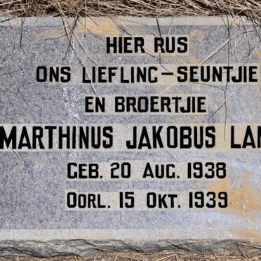 LANGE Marthinus Jakobus 1938-1939