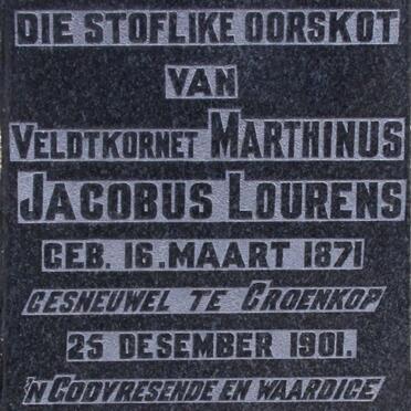 LOURENS Marthinus Jacobus 1871-1901