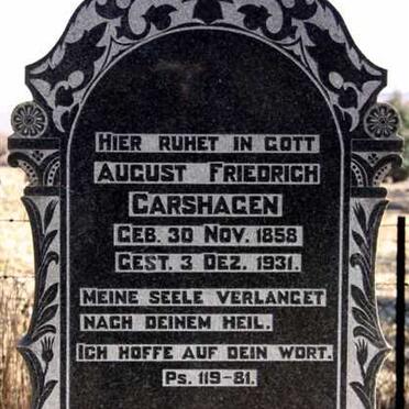 CARSHAGEN August Friedrich 1858-1931