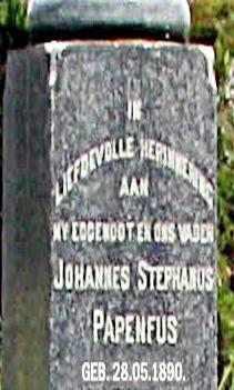PAPENFUS Johannes Stephanus 1890-1937