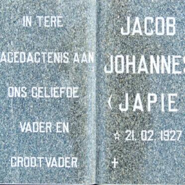 OOSTHUIZEN Jacob Johannes 1927- 