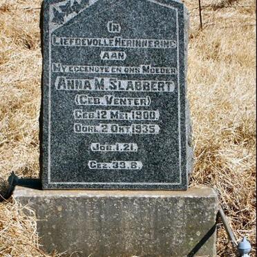 SLABBERT Anna M. nee VENTER 1900-1935 