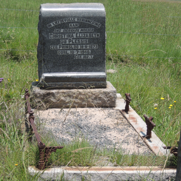 PLESSIS Christina Elizabeth, du nee PRINSLOO 1873-1940