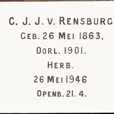 RENSBURG C.J.J., v. 1863-1901