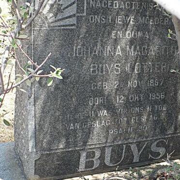 BUYS Johanna Magaritha nee LÖTTER 1867-1956