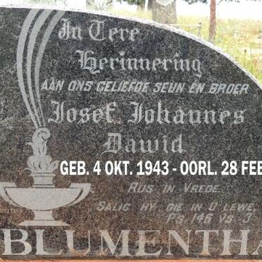 BLUMENTHAL Josef Johannes Dawid 1943-1962