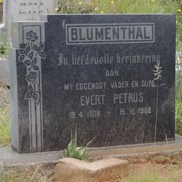 BLUMENTHAL Evert Petrus 1909-1968