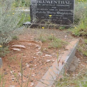 BLUMENTHAL Isabella Maria Magdalena nee KLEYNHANS 1902-1988