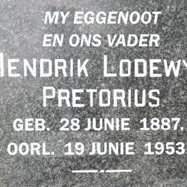 PRETORIUS Hendrik Lodewyk 1887-1953