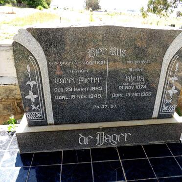 JAGER Carel Pieter, de 1863-1949 & Aletta JOUBERT 1874-1965
