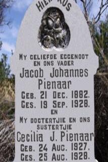 PIENAAR Jacob Johannes 1882-1928 :: PIENAAR Cecilia J. 1927-1928