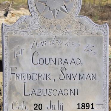 LABUSCHAGNI Counraad Frederik Snyman 1891-1892