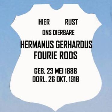 ROOS Hermanus Gerhardus Fourie 1888-1918