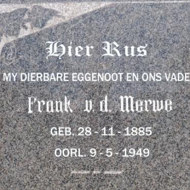 MERWE Frank, v.d. 1885-1949