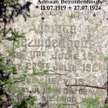 BEZUIDENHOUT Adriaan 1919-1924