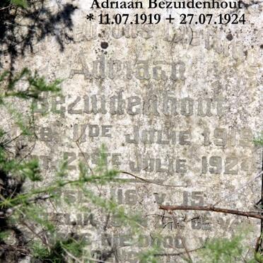 BEZUIDENHOUT Adriaan 1919-1924