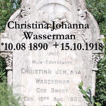 WASSERMAN Christina Johanna nee SWART 1890-1918