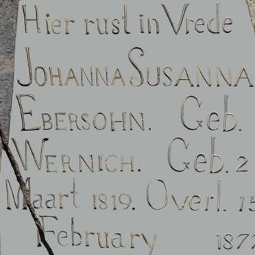 EBERSOHN Johanna Susanna nee WERNICH 1819-1877