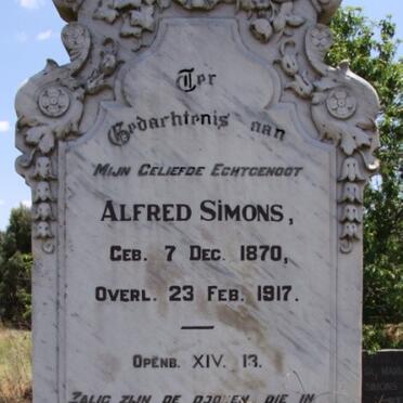 SIMONS Alfred 1870-1917