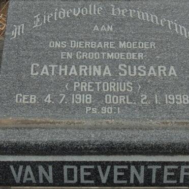 DEVENTER Catharina Susara, van nee PRETORIUS 1918-1998