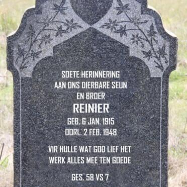 NIEKERK Reinier, van 1915-1948