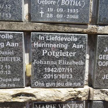 POTGIETER Johanna Elizabeth 1942-2015