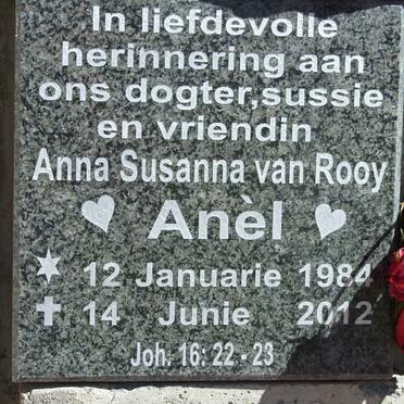 ROOY Anna Susanna, van 1984-2012