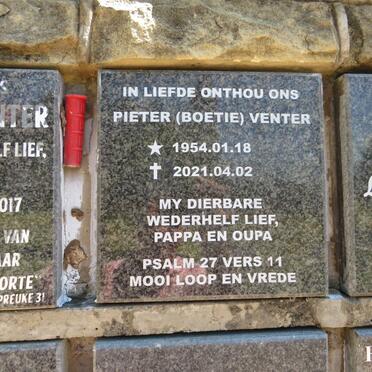 VENTER Pieter 1954-2021
