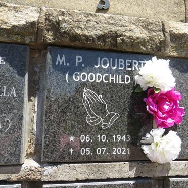 JOUBERT M.P. nee GOODCHILD 1943-2021
