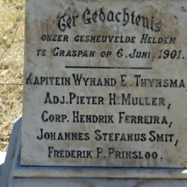 1. Memorial stone: Anglo Boer War - South African soldiers